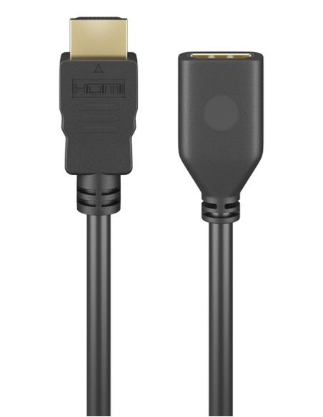 GOOBAY καλώδιο προέκτασης HDMI 61309 Ethernet, 4K/60Hz 18Gbps, 2m, μαύρο