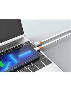 CELEBRAT καλώδιο Lightning σε USB CB-33L, flat, 2.4A, 1m, λευκό