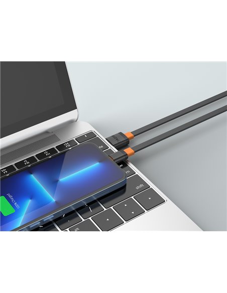 CELEBRAT καλώδιο Lightning σε USB CB-33L, flat, 2.4A, 1m, μαύρο