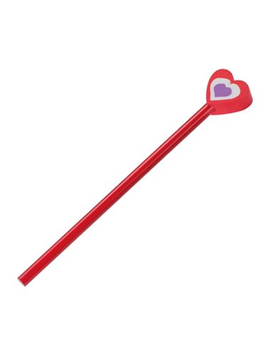 Μολύβι με σβήστρα καρδιά