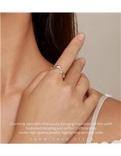 BAMOER δαχτυλίδι SCR954-E, ανοιγόμενο, ασήμι 925, ασημί