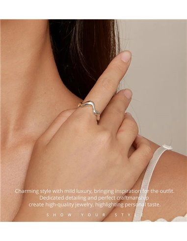 BAMOER δαχτυλίδι SCR954-E, ανοιγόμενο, ασήμι 925, ασημί