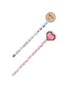 Σετ 2 μολύβια με σβήστρα Butterfly