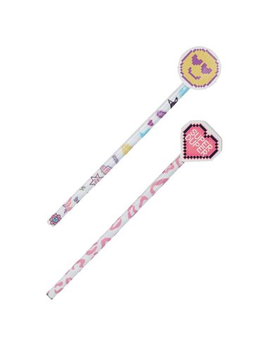 Σετ 2 μολύβια με σβήστρα Butterfly