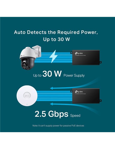 TP-LINK 2.5G PoE+ Injector TL-POE260S, IEEE 802.3af/at, Ver. 1.0