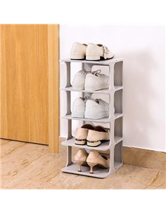 HOME USE παπουτσοθήκη HUH-0150, 5 θέσεων, 24.5x26.5x60cm, γκρι