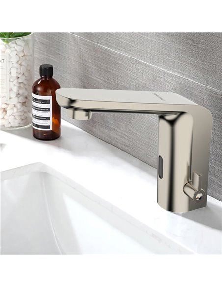 BRUNO μπαταρία νιπτήρα SF11019HCP-ABN με αισθητήρα, αναμεικτική, ασημί