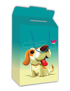 Next χάρτινη τσάντα κουτί Σκυλάκι Υ22x16,5x6,5εκ. Δυνατότητα εκτύπωσης