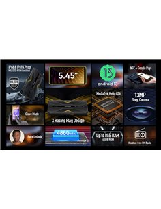 ULEFONE smartphone Armor X12 Pro, 5.45", 4/64GB, 4860mAh, IP68/IP69K, μαύρο