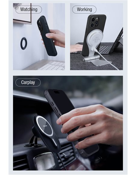 NILLKIN θήκη Super Frosted Shield Pro Magnetic, iPhone 15 Pro Max, μπλε