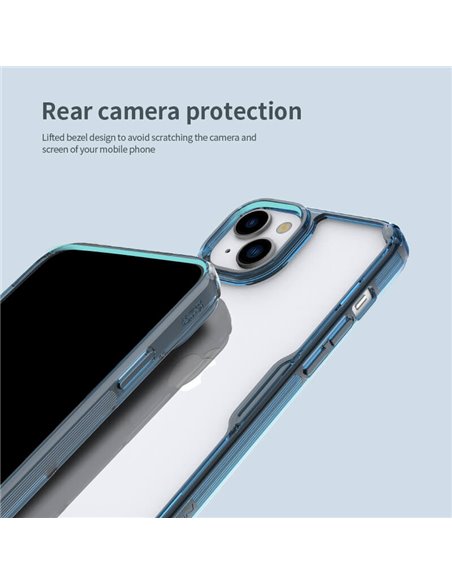 NILLKIN θήκη Nature Pro για iPhone 15 Plus, διάφανη-μπλε
