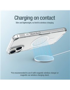 NILLKIN θήκη Nature Pro Magnetic για iPhone 15, διάφανη-μπλε