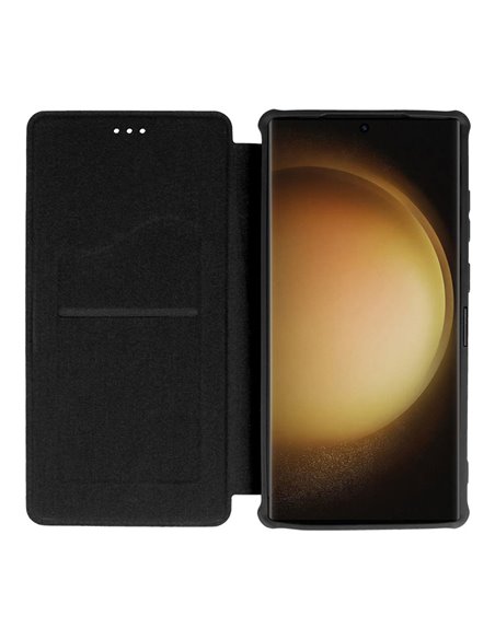 POWERTECH θήκη Razor Leather MOB-1913 για Samsung Galaxy S23 Plus, μαύρη