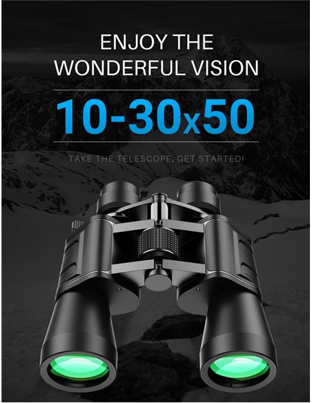 APEXEL κιάλια APS-PB10-30X50, 10x-30x zoom, Φ 50mm, μαύρα