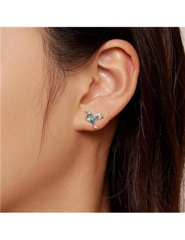 BAMOER σκουλαρίκια καρφωτά BSE849 με κυβική ζιρκόνια, ασήμι 925, ασημί