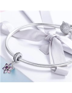 BAMOER σύμβολο Charm SCC840 για βραχιόλι/κολιέ, με ζιρκόνια, ασήμι 925