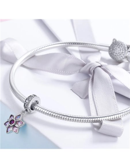 BAMOER σύμβολο Charm SCC840 για βραχιόλι/κολιέ, με ζιρκόνια, ασήμι 925