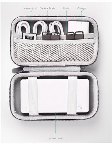 USAMS θήκη οργάνωσης αξεσουάρ US-ZB263, 18.1x10.2x5.3cm, γκρι