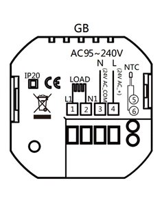 Smart θερμοστάτης πετρελαίου BHT-009GBLW, WiFi, χωνευτός, μαύρος