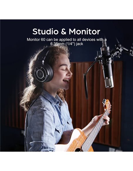 ONEODIO headset Monitor 60, 6.35mm & 3.5mm σύνδεση, Hi-Res, 50mm, μαύρο