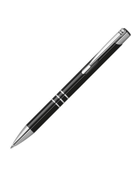 Στυλό μεταλλικό μαύρο με ασημένιες λεπτομέρειες Υ14,2xØ1εκ.