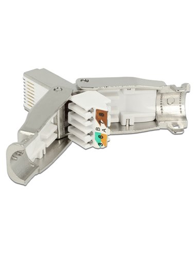 POWERTECH βύσμα δικτύου RJ45 CAB-N351, CAT 6A STP, tool-free, μεταλλικό