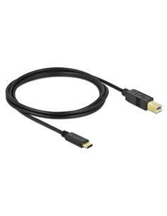DELOCK καλώδιο USB-C σε USB Type B 83330, 2m, μαύρο