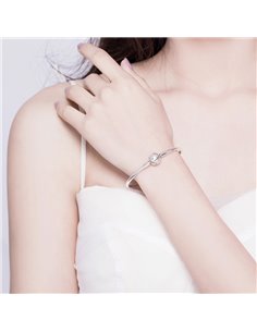 BAMOER βραχιόλι χειροπέδα Charm SCB144-17, κυβική ζιρκόνια, ασήμι 925