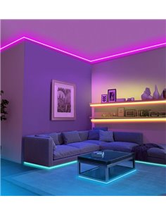 POWERTECH smart LED καλωδιοταινία HLL-0132, RGB, IP44, Bluetooth, 15m