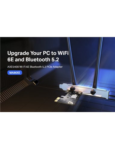 MERCUSYS κάρτα δικτύου MA86XE, AXE5400, Wi-Fi 6E, Bluetooth, PCIe, V.1.0