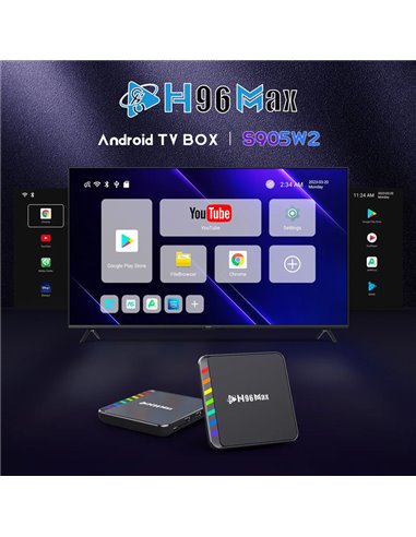 H96 MAX TV Box W2, 4K, S905W2, 4/32GB, WiFi 6, Bluetooth, Android 11