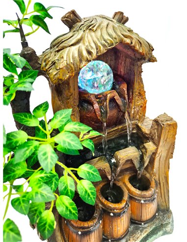 HOME USE διακοσμητικό συντριβάνι HUH-0175, φωτιζόμενο, 28x18x40cm