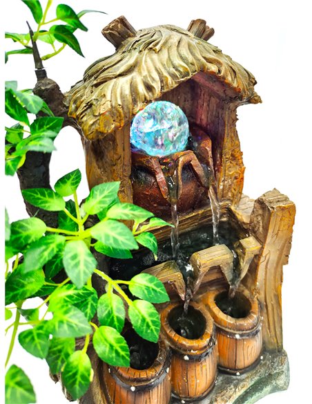 HOME USE διακοσμητικό συντριβάνι HUH-0175, φωτιζόμενο, 28x18x40cm