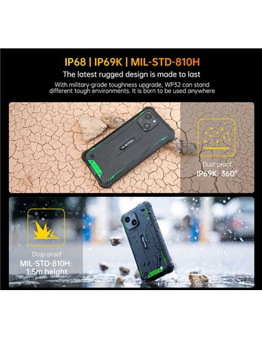 OUKITEL smartphone WP32, 6", 4/128GB, 6300mAh, IP68/IP69K, μαύρο