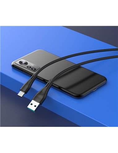 CELEBRAT καλώδιο USB-C σε USB CB-18T, 3A, 480Mbps, 1m, μαύρο