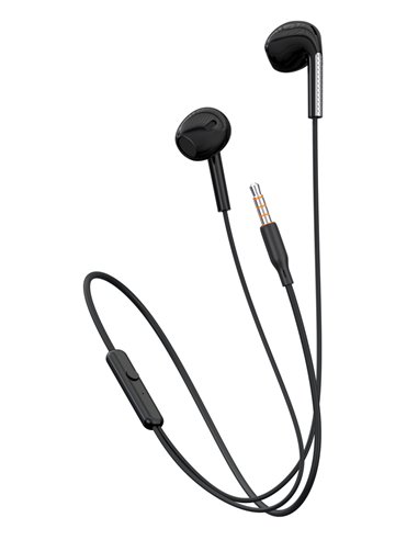 CELEBRAT earphones με μικρόφωνο G28, 3.5mm σύνδεση, Φ10mm, 1.2m, μαύρα