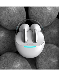 CELEBRAT earphones με θήκη φόρτισης W51, True Wireless, Φ13mm, λευκά