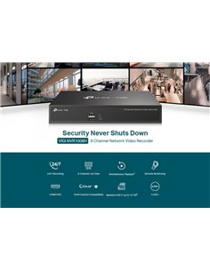 TP-LINK NVR καταγραφικό VIGI NVR1008H, 8MP, 8 κανάλια, Ver. 2.0