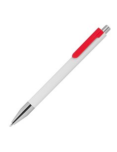 Στυλό πλαστικό λευκό με κόκκινο κλιπ Υ15xØ1εκ. Δυνατότητα εκτύπωσης