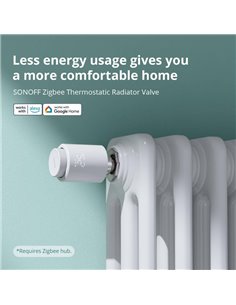 SONOFF smart θερμοστατική βαλβίδα για καλοριφέρ TRVZB, ZigBee, M30x1.5, 48x76mm, 6-28°C