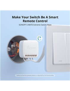 SONOFF smart διακόπτης S-MATE2, 3 κανάλια, μπαταρίας, λευκός