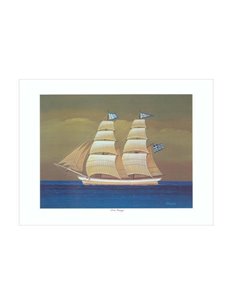 Λιθογραφία Ιστιοφόρο 30x40εκ.
