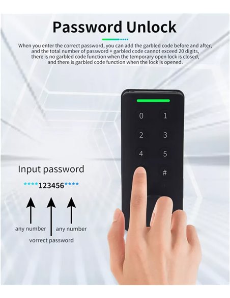 KERONG ηλεκτρικό λουκέτο KR-E9040, συνδυασμού, μαύρο