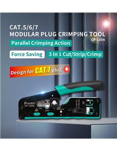 PROSKIT πρέσα ακροδεκτών CP-335N για καλώδια δικτύου CAT 5/6/7