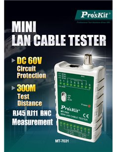 PROSKIT tester καλωδίων δικτύου MT-7031 για RJ45/11/12/22 & BNC