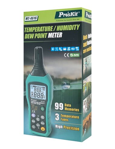 PROSKIT ψηφιακό θερμόμετρο & υγρασιόμετρο MT-4616, -20~60 °C, 0~100% RH