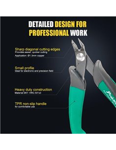 PROSKIT πλαγιοκόφτης PM-101D με αντιολισθητικές λαβές, max Φ1.3mm, 135mm