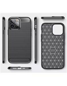 POWERTECH θήκη Carbon MOB-1929 για iPhone 15 Pro, μαύρη