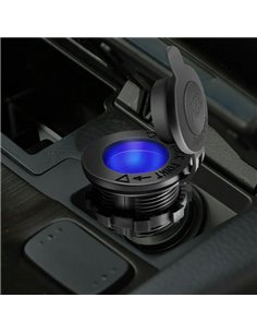 POWERTECH πρίζα αναπτήρα για σκάφη & οχήματα PTL-010, μπλε LED, 12V