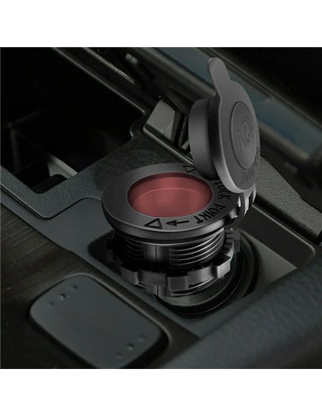 POWERTECH πρίζα αναπτήρα για σκάφη & οχήματα PTL-011, κόκκινο LED, 12V